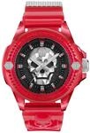 Philipp Plein Herren Analog Quarz Uhr mit Silikon Armband PWWAA0223