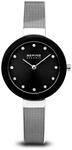 BERING Damen Quarz Uhr | Armbanduhr 29 mm silbernes Edelstahlgeh&auml;use und...