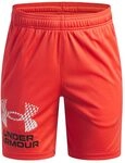 Under Armour UA Tech Logo Shorts - Venom Red/White - YLG, Venom Red/White, 150...