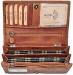 Benthill Portemonnaie Damen Leder - Hochwertige weiche Vintage Echtleder Damen