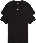 Tommy Jeans Herren 2er Pack T-Shirts Kurzarm Xslim Jersey aus Baumwolle, Schwarz