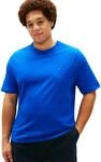 Tommy Hilfiger Herren T-Shirt Kurzarm Seasonal Solid aus Baumwolle, Blau (Regal