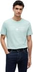 Tommy Hilfiger Herren T-Shirt Kurzarm Brand Love Mono Stack aus Baumwolle, Gr&uuml;n