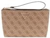 GUESS Utensilientasche Laurel II Wristlet Pouch Latte Logo braun