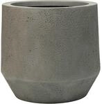 VIVANNO Blumentopf Fiberglas NEXORA 31 x 28 cm Pflanztopf Wetterfest Grau