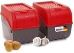 Novaliv Kartoffel Aufbewahrungsbox | 2x gro&szlig; 9L | ROT | Kartoffelbox |...