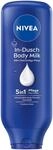 NIVEA In-Dusch Body Milk (400 ml), K&ouml;rpercreme mit Mandel-&Ouml;l und wasseraktivierter