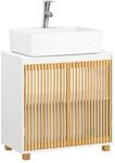 SoBuy BZR125-W Waschbeckenunterschrank Badschrank Waschtischunterschrank...