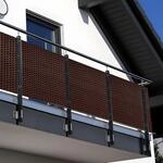 NYVI Polyrattan Balkon Sichtschutz Privafence 90x500 cm Braun - Wetterfeste