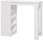 Homestyle4u 2530, Bartisch Wei&szlig; Holz Tresentisch Eiche Hochtisch Bartresen mit...