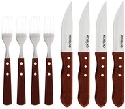 Michelino 8-tlg. Jumbo Steakbesteck Set Besteckset Gabel Messer Steakmesser...