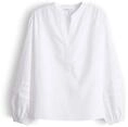 OPUS Damen Langarmbluse | Tunikabluse mit femininer Lochstickerei Loose Fit...