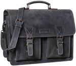 STILORD "Jeffrey Lehrertasche Aktentasche Leder Gro&szlig;e Vintage Ledertasche zum