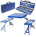 Wiltec Camping Sitzgruppe mit 4 Sitzpl&auml;tzen klappbare Sitzgruppe Kunststoff