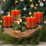 Homecall Adventskranz Modern Kerzenhalter Adventskranz Holz Mit 4 Kerzenpicks