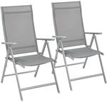SONGMICS Gartenstuhl 2er Set, Klappstuhl, Outdoor-Stuhl, mit Metallgestell,...