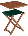 Erst-Holz Klappstuhl Holzhocker mit Tablett dunkel m. gr&uuml;n 10-230