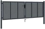 vidaXL Gartentor Anthrazit 300x100 cm Stahl