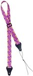 Ortega Guitars Ukulele Gurt verstellbar - Nylon Straps Series - purple flower