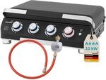 Skandika Plancha Grill Palo 4-Brenner Plus| Gasplancha Grillplatte mit Deckel, 4