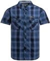 Camp David Herren Karohemd Kurzarm mit Klappentaschen und Back Print, Regular...