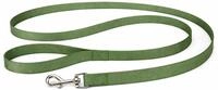 hundeleine - ziggi kaki - 130 cm x 25 mm - Nylon hundeleine - karabinerhaken mit