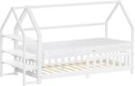 ML-Design Kinderbett Hausbett 90x200 cm mit Matratze H:16cm, Rausfallschutz,...