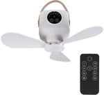Bestlivings Mobiler Deckenventilator mit Akku & Licht &ndash; 3600mAh USB...