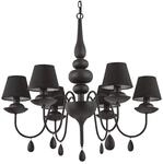 Ideal Lux Kronleuchter BLANCHE SP6, 6-flammig, E14, Schwarz