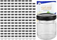 MamboCat 150er Set Rundgl&auml;ser 53 ml Deckelfarbe schwarz TO 43 inkl. Diamant