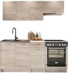 Mirjan24 K&uuml;che Mela 180/120 cm, K&uuml;chenblock/K&uuml;chenzeile, 5 Schrank-Module...