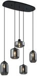 Qazqa Esstisch Modern Pendelleuchte, Pendellampe - Sheena - Schwarz mit...