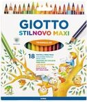 GIOTTO Stilnovo Maxi, Dickkernbuntstift, dreifl&auml;chig, 4,3 mm Mine, 18 sortierte