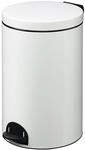 Rossignol 90253 Transferdruck Abfalleimer Metall wei&szlig; 33 x 33 x 54 cm 20 l
