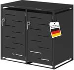 STEELS&Oslash;N Diorus M&uuml;lltonnenbox 2 Tonnen bis 240L, Schwarz, abschlie&szlig;bar 