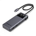 Hub USB-C Ugreen CM888 6 em 1 PD 85W HDMI Cinzento
