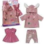 BABY born Mantel Set mit Kleid, Leggings und Kapuze mit Ohren f&uuml;r 43cm Puppen