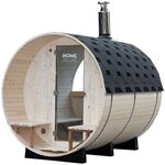 Home Deluxe Fasssauna mit Holzofen LAGOM DELUXE - Ma&szlig;e: ca. 210 cm x 240 cm I