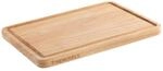 HENCKELS Cutting Board Schneidbrett aus Holz, 32 x 22 x 2 cm, Saftrille, beidseitig