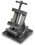 EBERTH Maschinenschraubstock 90&deg; kippbar aus Stahlguss, Maximale Spannbreite...