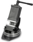 EBERTH Maschinenschraubstock drehbar und kippbar aus Stahlguss, Max. Spannbreite