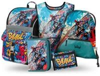 Baagl Schulranzen Jungen M&auml;dchen Set 5 Teilig (Zippy Schultasche f&uuml;r 1. Klasse,