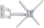 Barkan 76cm Lange Wei&szlig; TV Wandhalterung, 13-65 Zoll Schwenkbar/Neigbar TV Halterung,