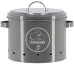 Esschert Design Vorratsdose Kartoffeln Anthrazit Dose grau Kartoffeltopf K&uuml;che