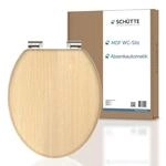 SCH&Uuml;TTE WC-Sitz NATRUAL mit Absenkautomatik aus Holz | Toilettensitz mit Klodeckel 