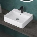 doporro Waschbecken Aufsatzwaschbecken Keramik 50x42x12cm Handwaschbecken Wei&szlig;