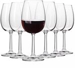 Krosno Rotweingl&auml;ser | 6er-Set | 350 ml | Weingl&auml;ser | Ideal f&uuml;r Zuhause,