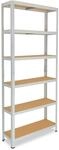 shelfplaza Office 200x75x30cm Schwerlastregal lichtgrau mit 6 B&ouml;den x 145kg