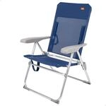Aktive 62661 - Schmaler, klappbarer Strandstuhl, 6-fach verstellbare Liegeposition,