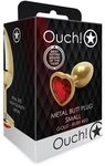Shots Analplugs-OU805GLD Analplugs Gold/Ruby Red S